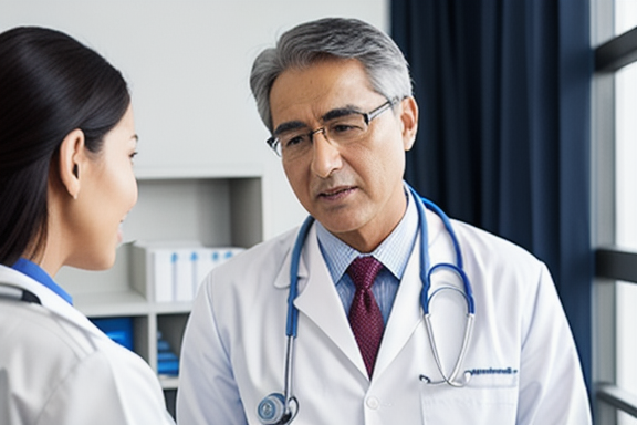 Doctor talking to a patient