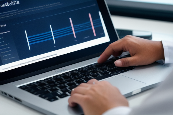 Doctor analyzing medical data on a digital interface