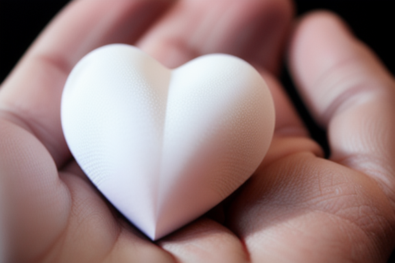 A 3D-printed model of a human heart