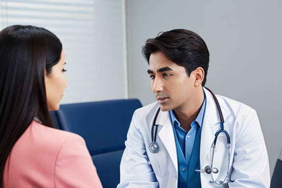 Doctor discussing treatment options with a patient