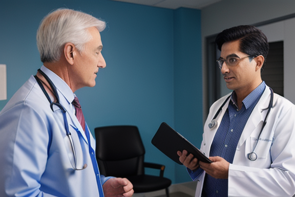 Doctor discussing medical history with patient