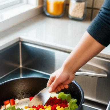 Person preparing a nutritious meal