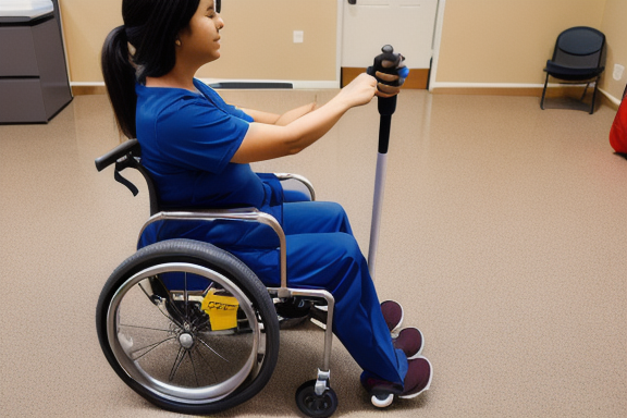 Occupational therapist assisting a person in daily activities