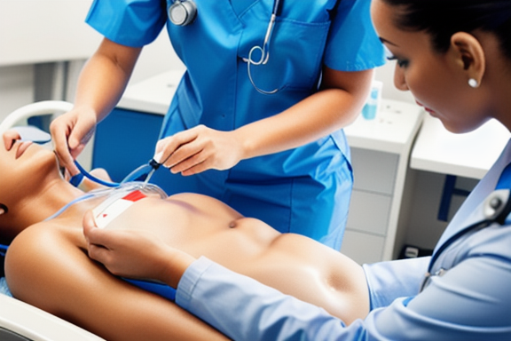 Medical professional using a defibrillator