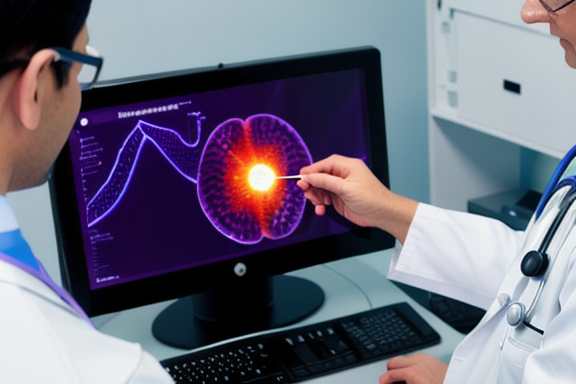 Doctor analyzing a radiology image